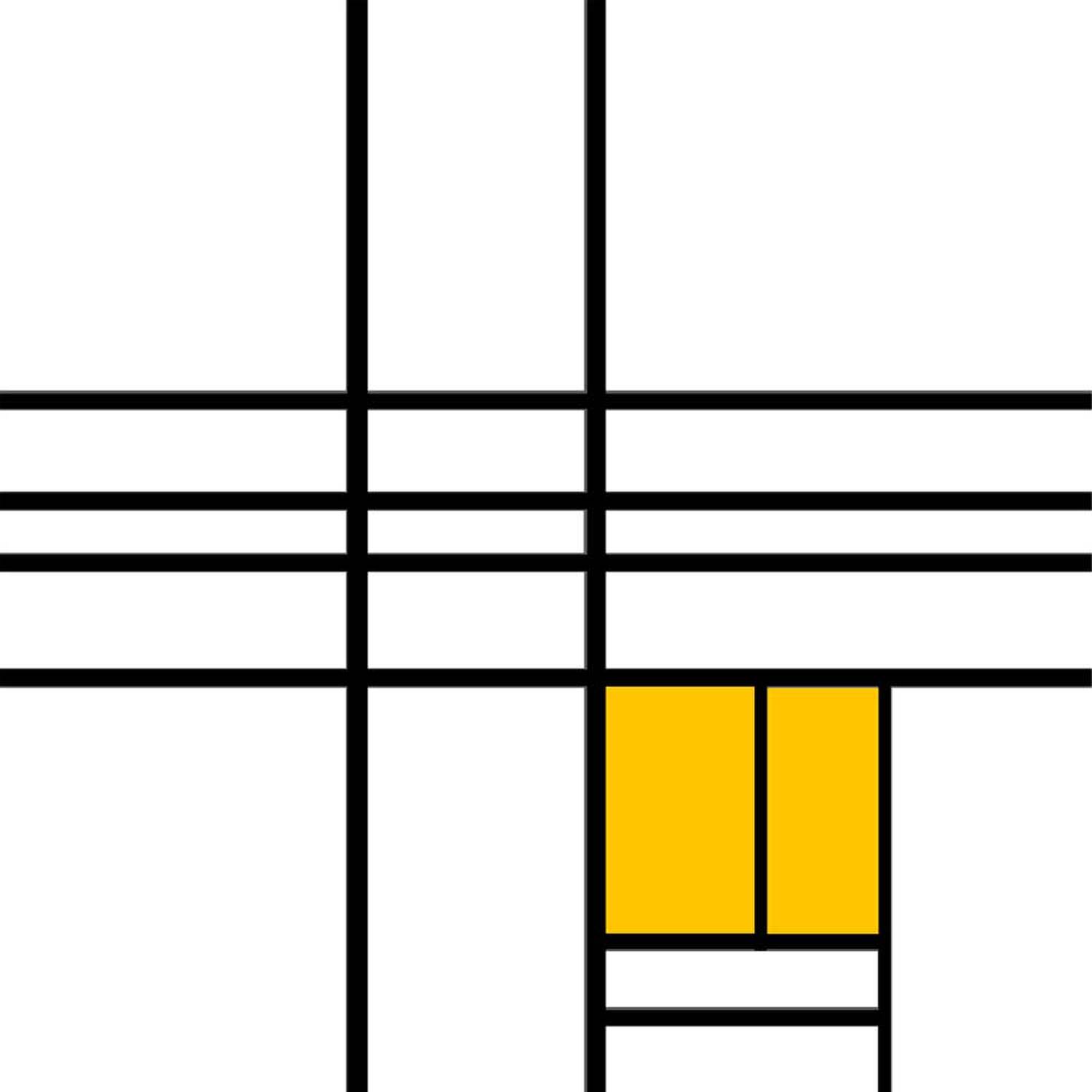 homage to mondrian bianco giallo