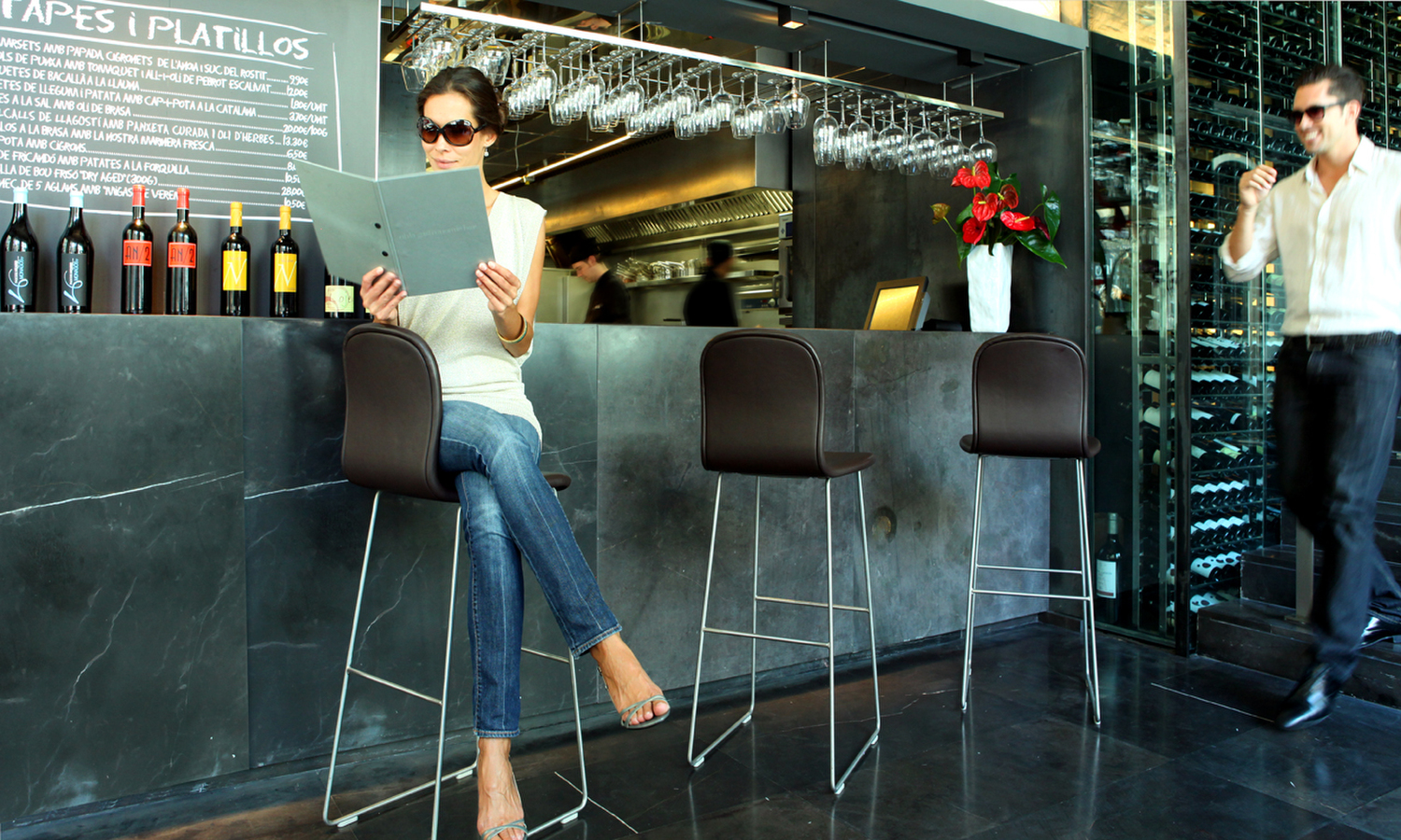 Ohla Hotel Barcellona Gastrobar   Cappellini Tate Stool